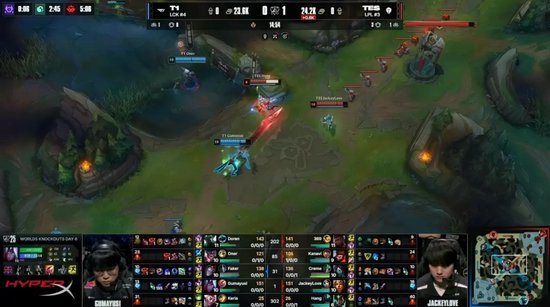 他们真的无法获胜！TE的射击技能显然不如 T1 他们被送回家了！ T1 2-0 TE